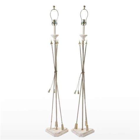 Pair of Fine Arts Lamps Co. Neoclassical Style Bundled Arrows Floor ...