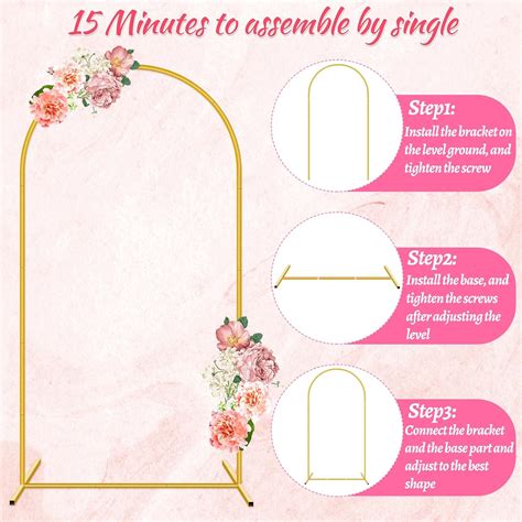 Bouiexye 6FT Metal Arch Backdrop Stand,Gold Wedding Arched India | Ubuy