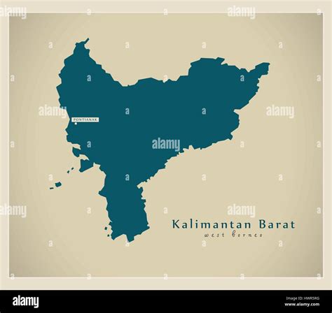 Modern Map - Kalimantan Barat ID Stock Vector Image & Art - Alamy