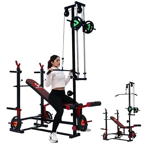 MUSCAZO FITNESS 20 in 1 Home Gym Bench set, Multifunctional Gym Bench ...