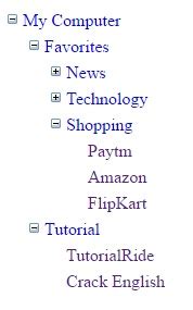 ASP.NET TreeView Horizontal 的图像结果