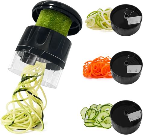 Amazon.com: SUREWIN 3 in 1 Vegetable Spiralizer Slicer, Adjustable ...