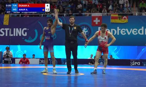 U23 World Champion Aman Sehrawat wins gold at Senior National Wrestling ...