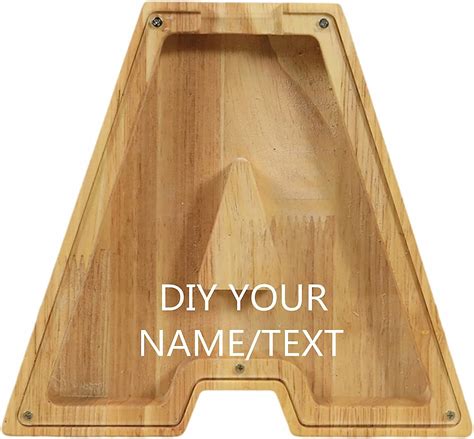 cdbz Piggy Bank,Letters Piggy Bank,Wooden India | Ubuy