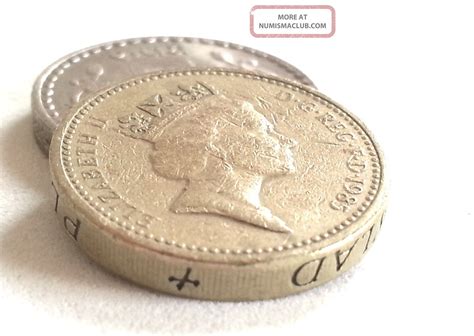 1985 One Pound 1 Silver Coin Elizabeth 2 I ' M Gwlad Uk Gbp Great ...