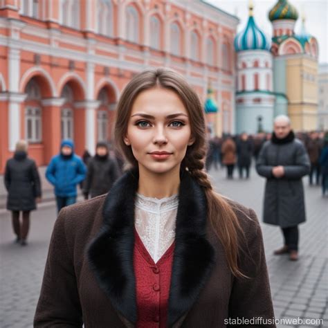 Russian Woman on Street | Stable Diffusion Online