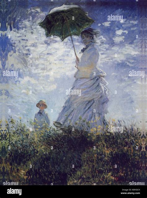 Women with umbrella (1875) by Claude Monet Stock Photo - Alamy