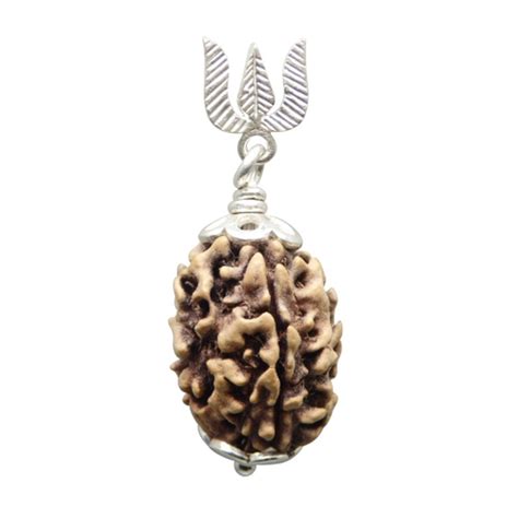 3 Mukhi Rudraksha Silver Pendant by ARIHANT GEMS