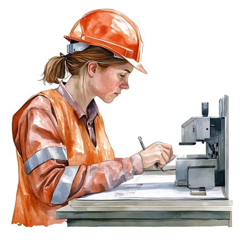 Female construction worker taking notes while working on a project ...