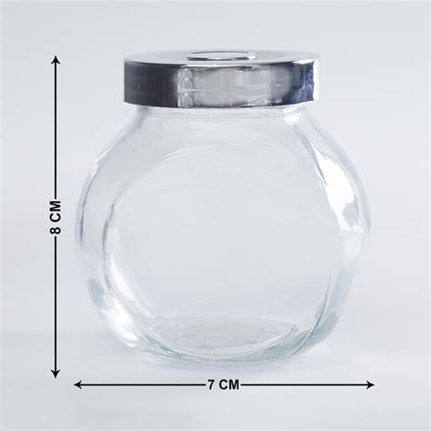 Buy Spinel-Elfin Solid Transparent Spices Glass Jar - 7 cm L x 8 cm H ...