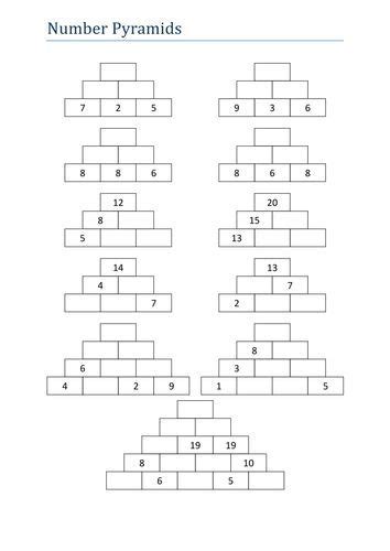 Image result for Pyramid Number Puzzles