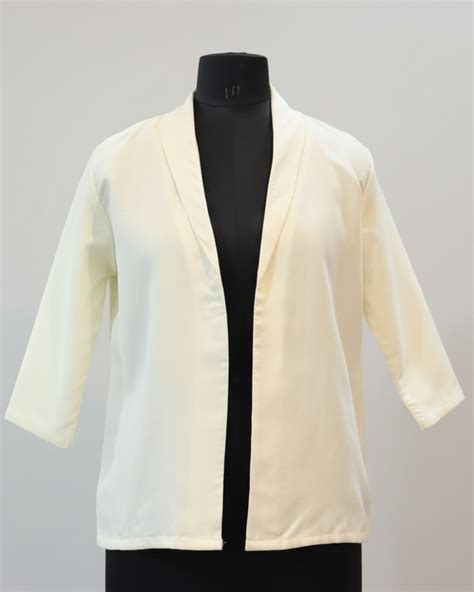 Soft And Simple Off White Jacket for Women – Varnika Studio