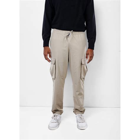 Buy CELIO Men's Beige Solid Straight Fit Nylon Trouser Online