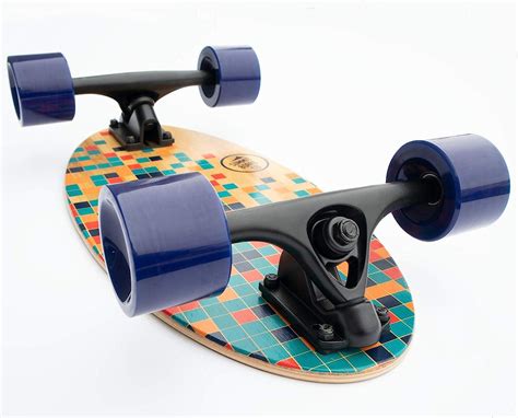 Summit Board Co Short Longboard Skateboard Deck with Precision Bearings ...