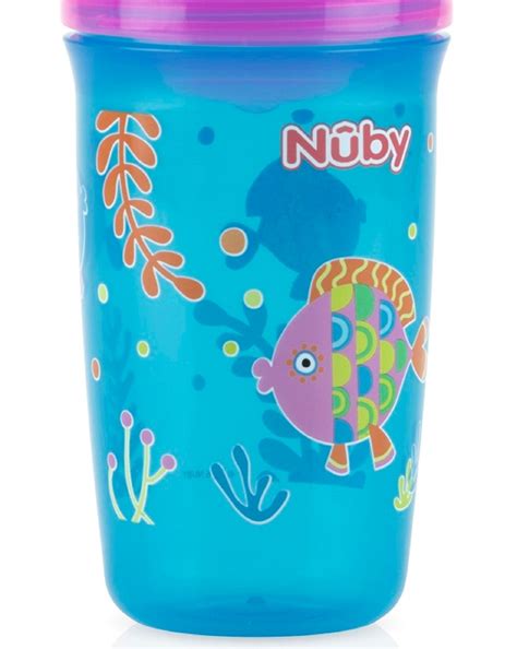 Buy Nuby 360?? Wonder Cup Printed Without Handle 300ml Blue Base Online ...