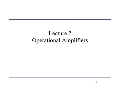 Image result for Operational Amplifiers Lecture