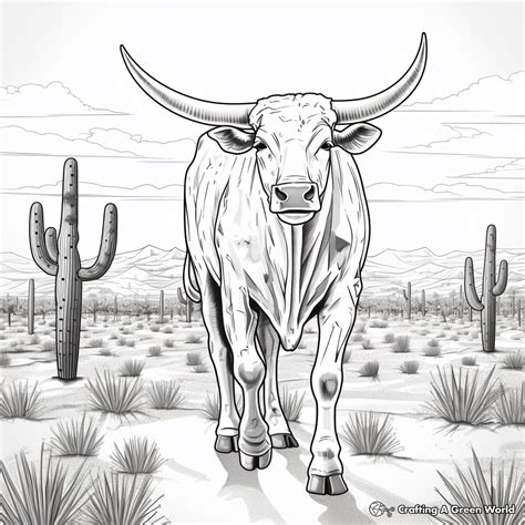 Longhorn Coloring Pages - Free & Printable!