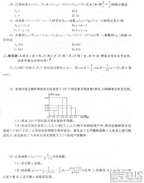 河北高中学业水平考试数学试题