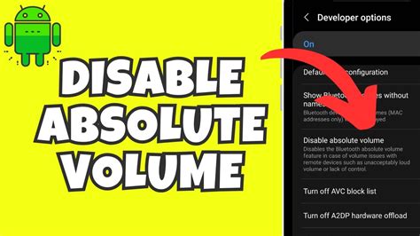Image result for Disable Absolute Volume Android