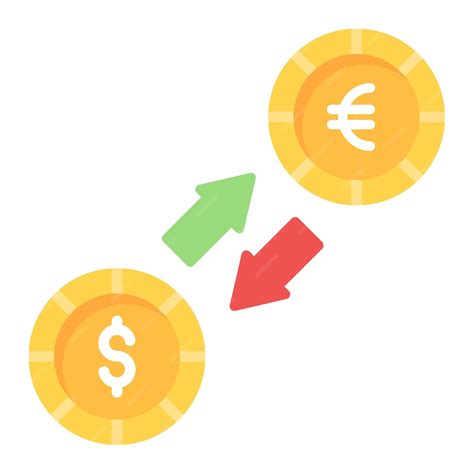 Premium Vector | Dollar to euro convert vector illustration