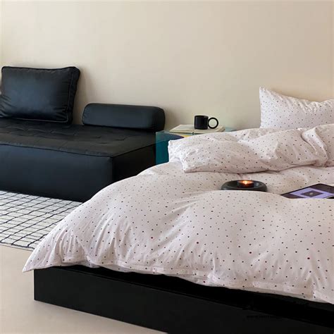 Mini Polka Dot Jersey Knit Bedding Set / Blue + Black | Best Stylish ...