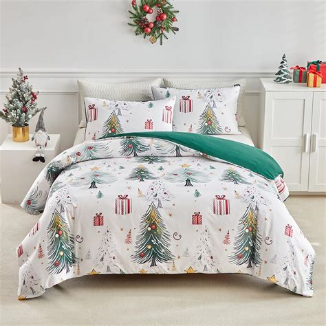 Amazon.com: URLINENS Christmas Kids Twin Comforter Set, Xmas Tree Gift ...