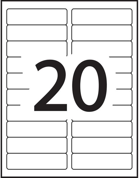 Avery® Easy Peel® Address Labels - 5161 - Template - 20 labels per sheet