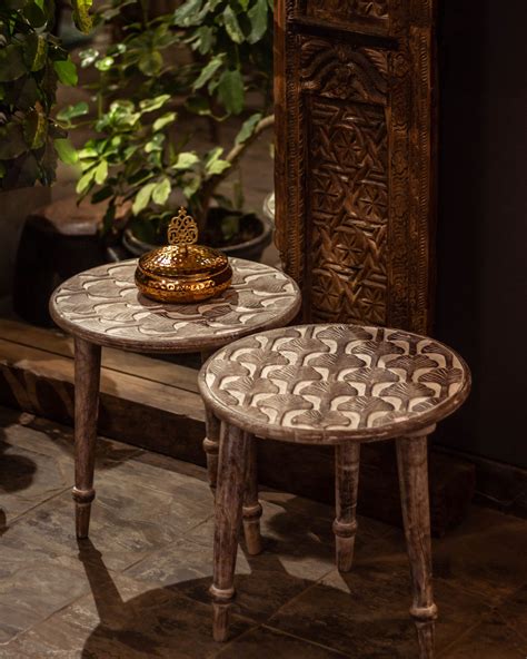 Buy nesting table | Grey White Round Nesting Table - Set of 2 | Shop at ...