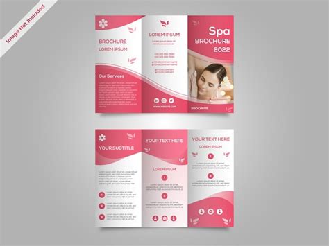 Spa Trifold-Broschüren-Design-Vorlage | Premium Vektor
