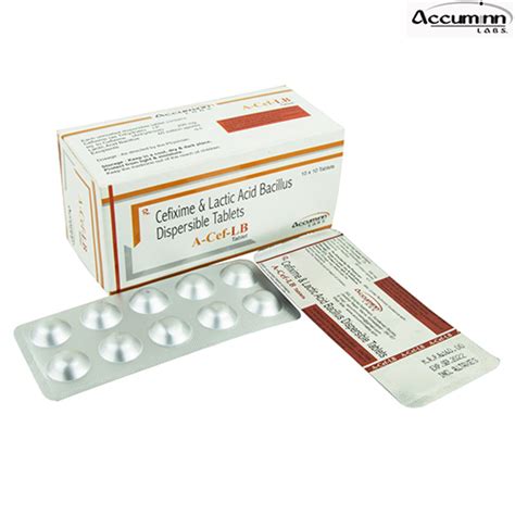 A Cef LB - Cefixime & Lactic Acid Bacillus Dispersable Tablets ...