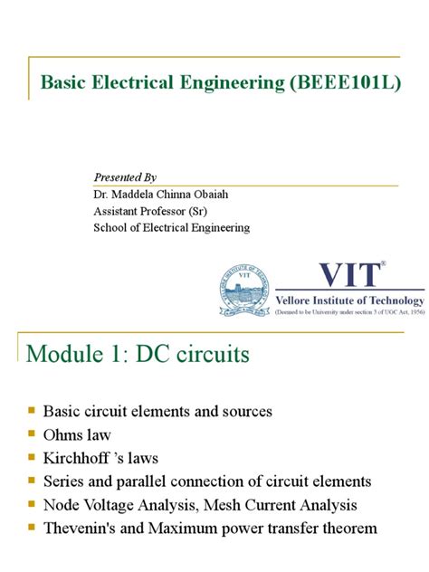 Image result for Basic Electrical Engineering Module 1