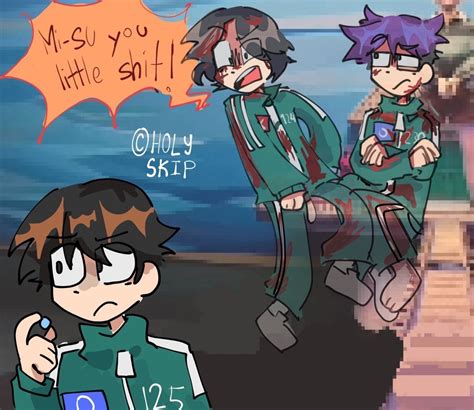thangyu (player 230 & 124) in 2025 | Squid games, Cute drawings, Squid