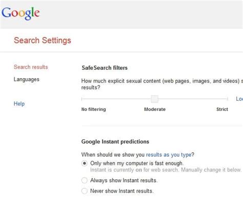 Image result for Google Search Engine Settings