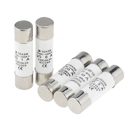 Buy SHANGMAOYO fuse 10PCS 10 * 38 Fast Blow Ceramic Fuse 10x38mm Fuse ...