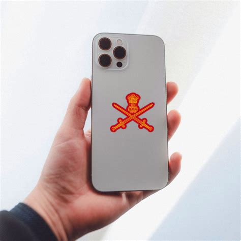 Mini Indian Army Logo Stickers