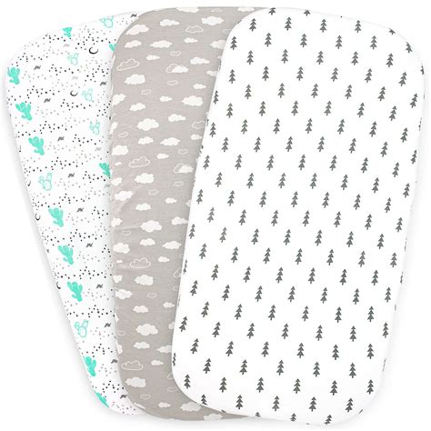 Baby Bassinet Sheets for Boy and Girl (3 Pack) - 100% Natural ...