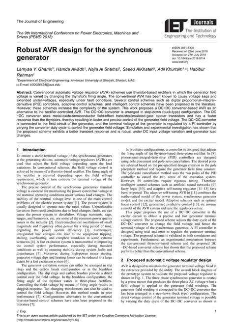 Synchronous AVR Generator 的图像结果