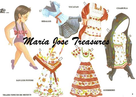 Buy Vintage Mexican Paper Dolls Digital Download Online in India - Etsy