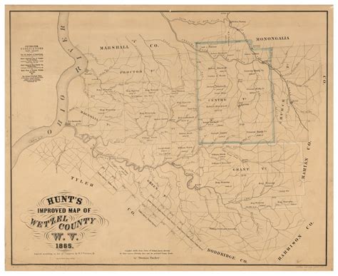 Buy Wetzel County 1865 West Virginia - Wall with wner Names - Genealogy ...
