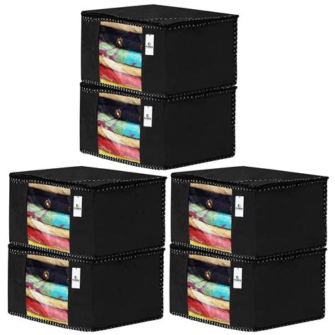 Kuber Industries Foldable Solid Saree Covers With Zip|Wardrobe ...