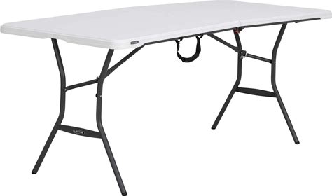 Amazon.com: Lifetime 8-Foot Fold in Half Table, Light Commercial, White ...