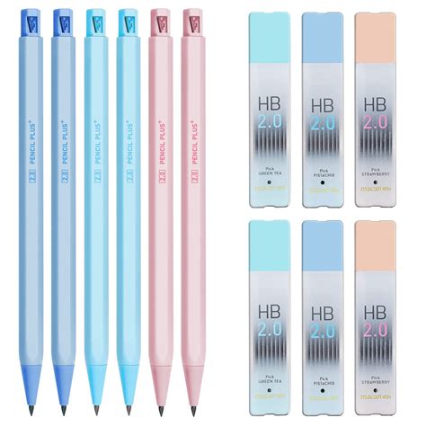 Buy Excefore Mechanical Pencil Set, 6PCS 2mm Pastel Mechanical Pencils ...