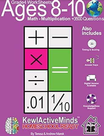 Grade 4 Worksheets - Math Multiplication, HomeSchool Ready +3500 ...