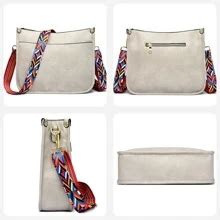 Vibrant Leather Crossbody Bag for Women - Stylish Hobo Handbag with 2 ...