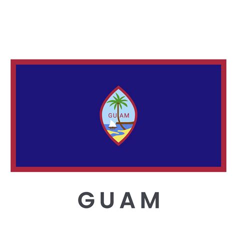 Flag of Guam isolated on white background. 40193414 Vector Art at Vecteezy
