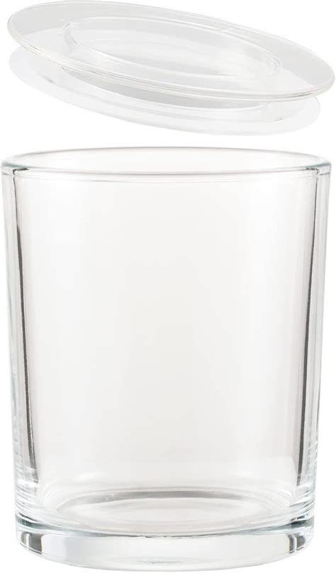 Buy CandMak 6oz Glass Candle Jars, 6 Pack Bulk Empty Candle Vessels ...
