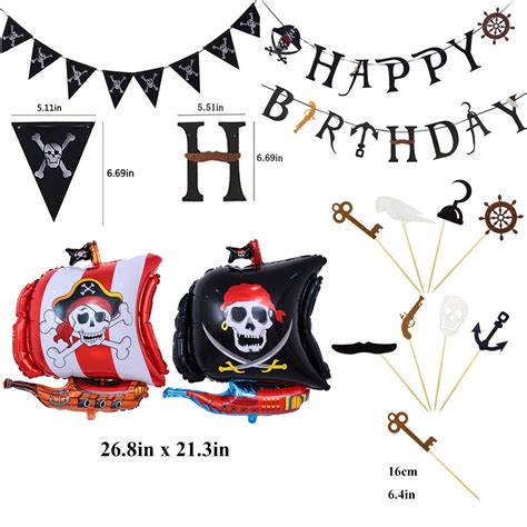 Pirate Birthday Party Decorations for Kids Pirate Theme Party Supplies ...
