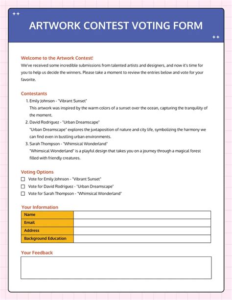 Voting Form 的图像结果