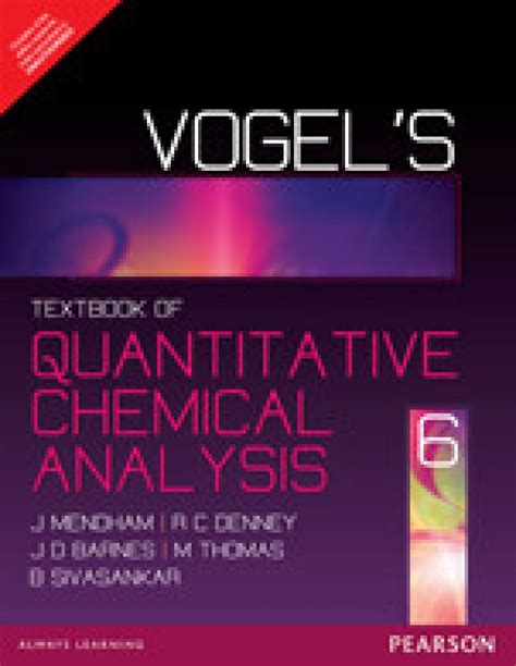Vogel's Quantitative Chemical Analysis 6th Edition 6th Edition - Buy ...