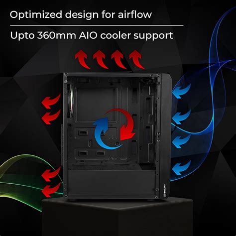 Zeb Invader Black Mid-Tower Gaming Cabinet Best Price in India on ...